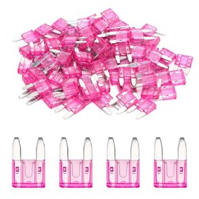 80pcs 3 Amp Mini Car Fuses, Durable Blade Fuse Kit Versatile Micro Automotive Fuse Assortment Efficient Vehicle Replacement Electric Fuses for Car Truck Motorcycle Boat