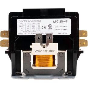 Canamax Premium 2 Pole Contactor 40 Amp 240VAC ملف مناسب تمامًا مع المرحلات ومكيف الهواء والمضخة الحرارية وأنظمة التبريد in Kuwait