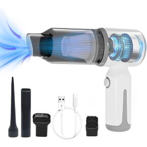 Mini Cordless Car Vacuum, Small Wireless Handheld Car Vacuum Cleaner 9000PA High Power Suction, Portable 3 in 1 Little Vacuum &Air Blower & Pump for Small Space At Car Home&Office Clean
