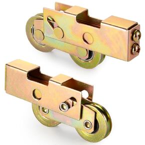 Sliding Door Roller Replacement Tandem Assembly with 1-1/4 Inch Steel Ball Bearing,Sliding Door Wheels for Patio Door, Glass Doors, UPVC Door,vinyl sliding patio door rollers replacement(2 Pack)