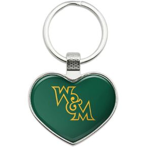 GRAPHICS & MORE College of William & Mary Primary Logo Keychain Heart Love Metal Key Chain Ring