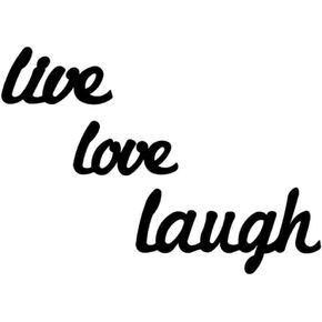 Tubibu 3 قطع معدنية حية الحب اضحك جدار الفن المعدني جدار كلمة النحت، جدار ديكور جدار الفن، ديكور جدار المنزل علامة لغرفة المعيشة غرفة نوم الحمام المطبخ مكتب - مزرعة جدار الديكور in Kuwait