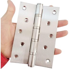 Heavy Duty Door Hinges Stainless Steel Ball Bearing Hinges 4 Inch Door Hinge for Interior & Exterior Doors Square Corners,Heavy Duty Wood Door with Mounting Hardware 2 Pack (Black, 4 Inch)