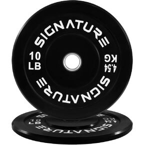 لوحة وزن لوحة وزن أوليمبية ممتصة للصدمات مقاس 5.08 سم من Signature Fitness مع محور فولاذي أو زوج أو مجموعة in Kuwait