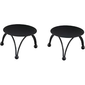 2 Pcs Iron Plate Candle Holder,Decorative Pillar Candle Plate,Iron Candle Stand, Candle Plate, Candlesticks for Pillar Candles