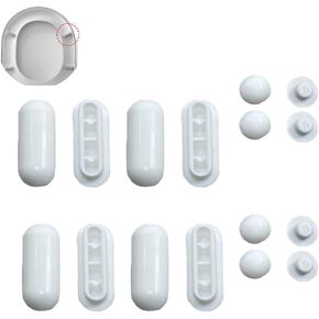 16 Pack Toilet Seat Bumper Pads Kit Bidet Lid Attachment Push-in Replacement Buffer Spacer Anti-noise Cushion Pad Cover for Starck 3 X Overpriced Bathroom Repair Parts
