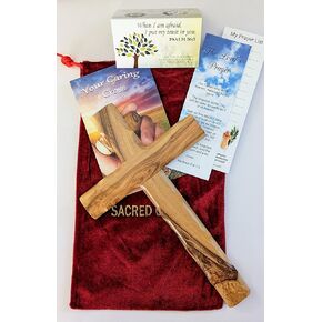 My Caring Cross Olive Wood Wall Crosses from The Holy Land (10 Inches, Catholic Wall Cross)