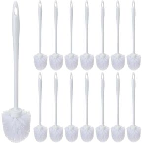 Tioncy 15 Pcs 14.2 Inch Toilet Brush Commercial Toilet Bowl Heavy Duty Cleaning Scrub Long Toilet Brush Toilet Scrubber Toilet Brush for Bathroom Cleaning Supplies
