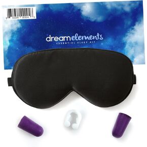 Sleep Mask - 100% Pure Mulberry Silk Eye Mask - with Foam Ear Plugs & Anti Snoring Nose Clip - for Men & Women - Great for Travel - Hypoallergenic Mask