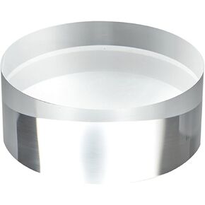 CiaoHER 2in Thickness 7in Diameter Acrylic Disc Display Block Clear Polished Round Pedestal Stand Riser 7" x 2", 1 Pack