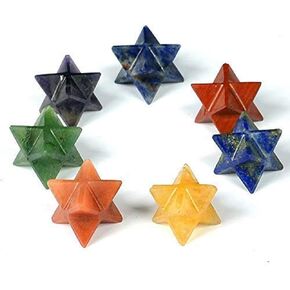 Jet Lot of 7 Chakra Star Merkaba Sacred Geometry Free Booklet Crystal Therapy Chakra Balancing Spiritual Gifts.