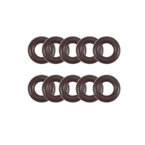 uxcell Fluorine Rubber O-Rings 9mm OD 6mm ID 1.5mm Width, Metric FKM Sealing Gasket, Pack of 10