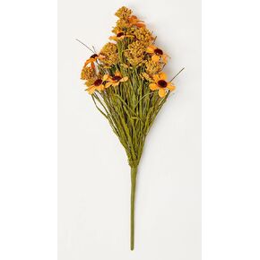 17" Fall Artificial Black Eyed Susan and Grass, Set of 3 Spray, Multicolor