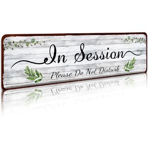 Do Not Disturb Sign - In Session, Please Do Not Disturb 4 x 16 Inch Wall Art Sign - for Business, Office, Therapist, Clinic, Treatment (in Session)