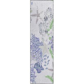 Addison Rugs Surfside ASR31 Aqua 1'8" x 2'6" Indoor Outdoor Area Rug, Easy Clean, Machine Washable, Non Shedding, Bedroom, Living Room, Dining Room, Kitchen, Patio Rug