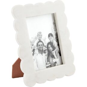 Mud Pie Scalloped Marble Frame, Large, 5x7