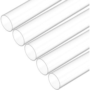 Plastic Pipe Rigid Polycarbonate Round Tube Clear, [for Lighting, Models, Water Plumbing] - 0.2x0.2"(4x5mm), 6"(160mm) Length/Transparent / 5 Pcs