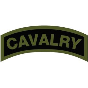Cavalry Sticker US Army Division Patch Rank Tab Decal Full Color Sticker Decal, CAR Automobile Truck Vehicle Tumbler Hard Hat Helm Luggage Notebook Laptop Gift