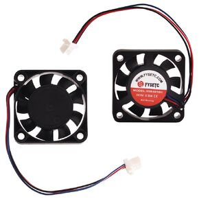 FYSETC Prusa MK4 Hotend Fan - Original XL 4010 Axial Fan Replacement - Dual Ball Bearing Cooler: 2-Pack DC Fan 40x40x10mm 5V 3 Wires High Speed 3D Printer Extruder Hot End Cooling Radiator Right Fan