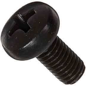 Small Parts M510D7985AB Steel Pan Head Machine Screw, Black Oxide Finish, Meets DIN 7985, #2 Phillips Drive, M5-0.8 Thread Size, 10 mm Length, Fully Threaded, Import (Pack of 100)