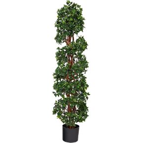 Nearly Natural 4.5ft. English Ivy Spiral Topiary Artificial Tree with Natural Trunk UV Resistant (Indoor/Outdoor)