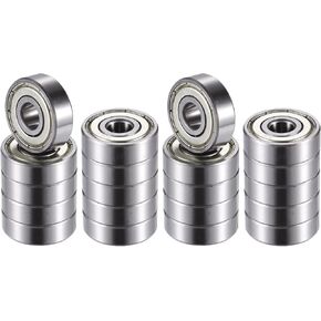 ACROPIX 627ZZ 7x22x7mm Double Metal Shield Single Row Deep Groove Ball Bearings Silver Tone - Pack of 20 in Kuwait