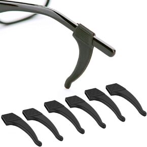 3 Pack - Sunglasses Retainer Anti-Slip Glasses Grip Ear Hook Eyeglasses Anti-Slip Temple Tip Glasses Holder (Black)