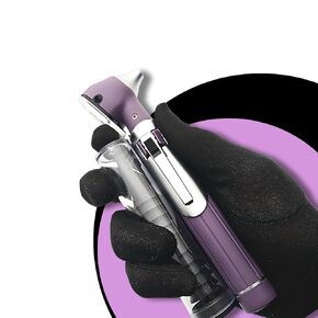 Radiance Otoscope with Light German Fiber Optic - Ear Scope with LED Light and Speculum for Ear Examination and Diagnosis - Ideal for Professional and Home Use - Purple Color
