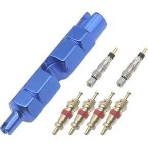 Bike Valve Core Remover Tool Bicycle Tire Valve Repair Tool Kit (6pcs)
