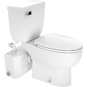 Saniflo SaniPLUS: Macerating Upflush Toilet Kit (with Elongated Bowl + Extension)