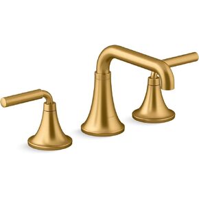 Kohler 27416-4-BMB صنبور حوض الحمام ذو اللون، صنبور حمام واسع النطاق بمقبضين للرافعة واستنزاف الفرس، 1.2 جرام في الدقيقة، أسود غير لامع مع نحاس حديث