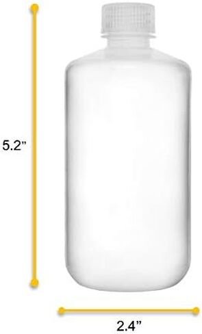 زجاجات كاشف EISCO 12PK، 250 مل - فم ضيق مع غطاء لولبي - بولي بروبيلين - مختبرات شفافة in Saudi Arabia