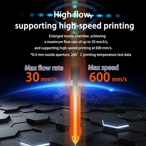 قطعتان من فوهة K1C مقاس 0.4 مم، فوهة يونيكورن سريعة التبديل مع كسر حراري من سبائك التيتانيوم، وسبائك نحاسية وفوهة فولاذية صلبة لـ K1C/Ender3 V3/K1max مع قطعة واحدة من جورب السيليكون in Kuwait