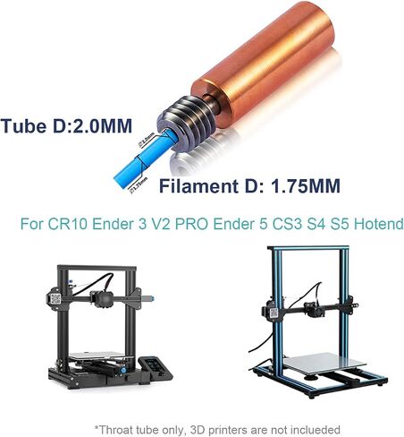 2-Pack Bimetal CR6 SE Heatbreak, High Temperature All Metal Titanium + Copper Throat Tube for Creality CR-6 SE/Max/CR-5 PRO 3D Printer Hot End Parts in Saudi Arabia