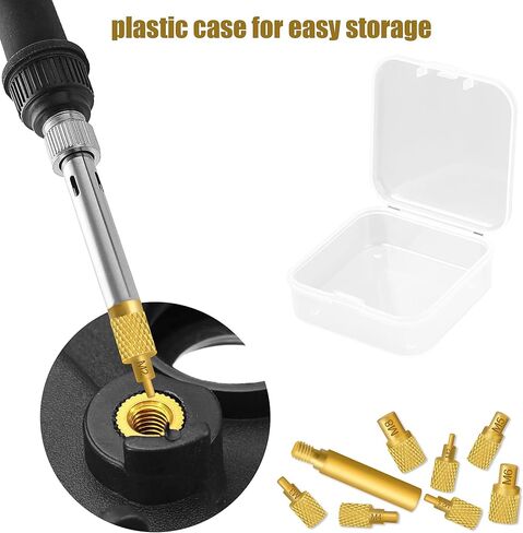 8 قطعة مجموعة الحرارة إدراج رؤساء تلميح ، أطراف لحام مدببة ل Fx888D ، رؤساء تلميح M2 M2.5 M3 M4 M5 M6 M8 مجموعة الحرارة إدراج ، مع صندوق in Kuwait