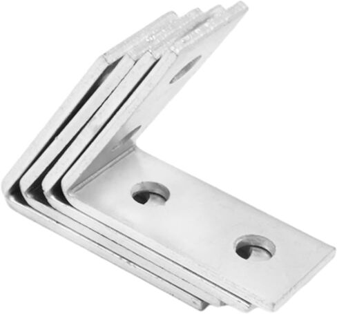 4 PCS Inside Angle Bracket for 1/2" Bolt in 1-5/8" Strut Channel, Corner Brace Framing Connector, Thickness 4.75mm (2 Holes 45 Degree) in Saudi Arabia