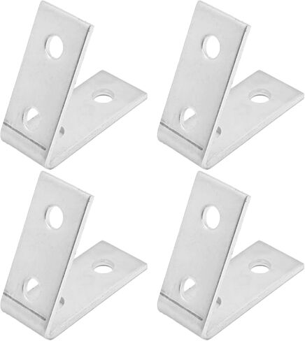 4 PCS Inside Angle Bracket for 1/2" Bolt in 1-5/8" Strut Channel, Corner Brace Framing Connector, Thickness 4.75mm (2 Holes 45 Degree) in Saudi Arabia