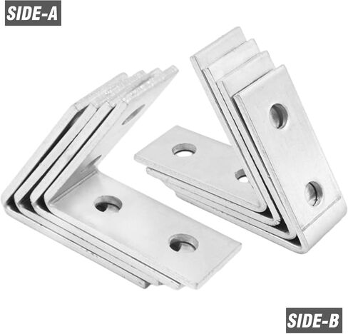 4 PCS Inside Angle Bracket for 1/2" Bolt in 1-5/8" Strut Channel, Corner Brace Framing Connector, Thickness 4.75mm (2 Holes 45 Degree) in Saudi Arabia