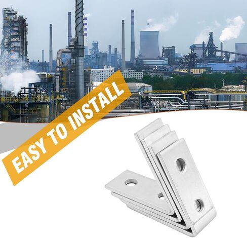 4 PCS Inside Angle Bracket for 1/2" Bolt in 1-5/8" Strut Channel, Corner Brace Framing Connector, Thickness 4.75mm (2 Holes 45 Degree) in Saudi Arabia