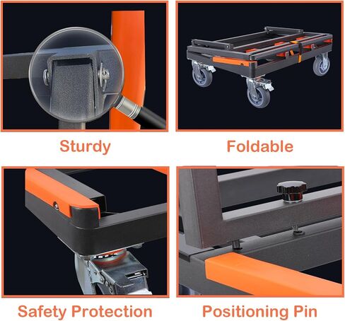 Folding Drywall Cart Heavy Duty,Panel Cart Load 2200 lbs Capacity,Drywall Dolly with Rubber Swivel Casters,Panel Dolly Handling Plywood Sheetrock Glass and Windows Service Cart in Saudi Arabia