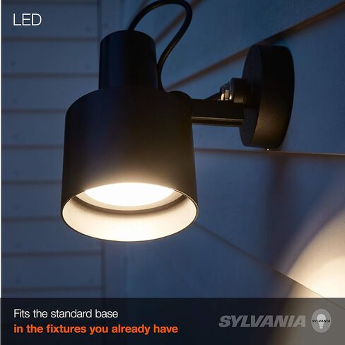 SYLVANIA Night Chaser LED PAR38 Light Bulb, 250W=25W, Dimmable, Wet Rated, 2650 Lumens, 3000K, Neutral White - 1 Pack (74793) in Saudi Arabia