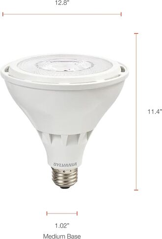 SYLVANIA Night Chaser LED PAR38 Light Bulb, 250W=25W, Dimmable, Wet Rated, 2650 Lumens, 3000K, Neutral White - 1 Pack (74793) in Saudi Arabia