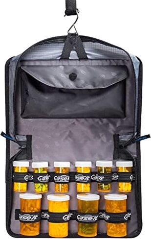 Med Manager by Case-It, Portable Pill Organizer Case, Travel Medication Bag, Holds Various Sized Pill Bottles, Great for Home Or Travel (Travel, Purple) in Saudi Arabia