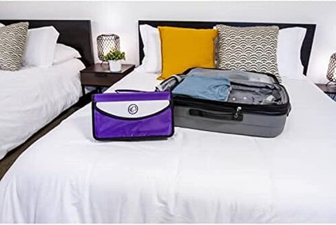Med Manager by Case-It, Portable Pill Organizer Case, Travel Medication Bag, Holds Various Sized Pill Bottles, Great for Home Or Travel (Travel, Purple) in Saudi Arabia