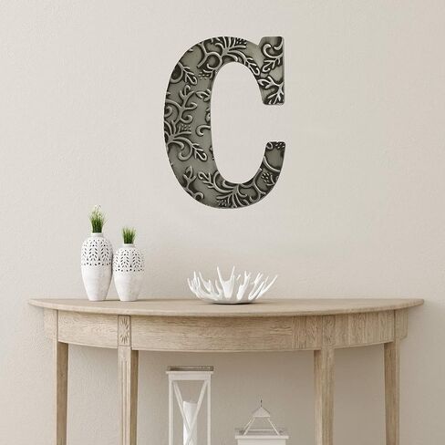 COLLECTIVE HOME - Metal Letters for Wall Decor, 13.75" Black Embossed Metal Alphabet, Antique Wall Decor, Farmhouse Wall Hanging Signs, Rustic Letters for Home Bedroom Office (&) in Saudi Arabia