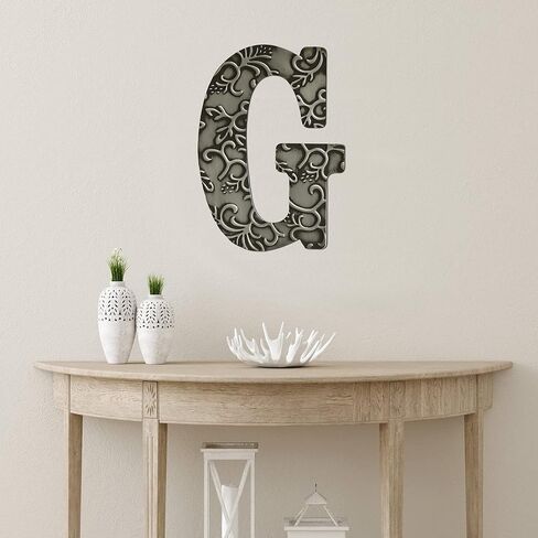 COLLECTIVE HOME - Metal Letters for Wall Decor, 13.75" Black Embossed Metal Alphabet, Antique Wall Decor, Farmhouse Wall Hanging Signs, Rustic Letters for Home Bedroom Office (&) in Saudi Arabia