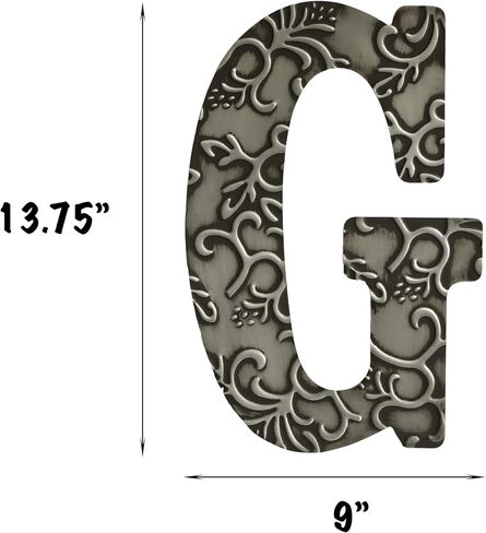 COLLECTIVE HOME - Metal Letters for Wall Decor, 13.75" Black Embossed Metal Alphabet, Antique Wall Decor, Farmhouse Wall Hanging Signs, Rustic Letters for Home Bedroom Office (&) in Saudi Arabia
