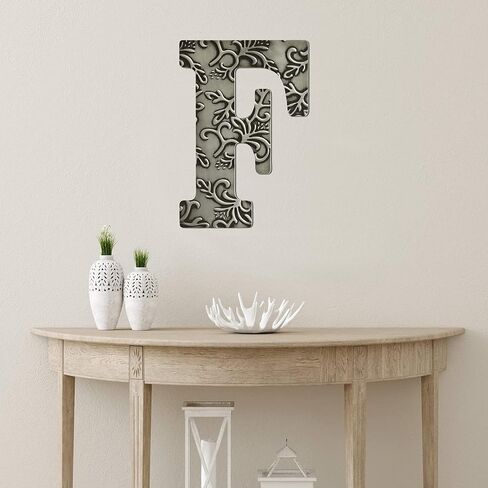 COLLECTIVE HOME - Metal Letters for Wall Decor, 13.75" Black Embossed Metal Alphabet, Antique Wall Decor, Farmhouse Wall Hanging Signs, Rustic Letters for Home Bedroom Office (&) in Saudi Arabia