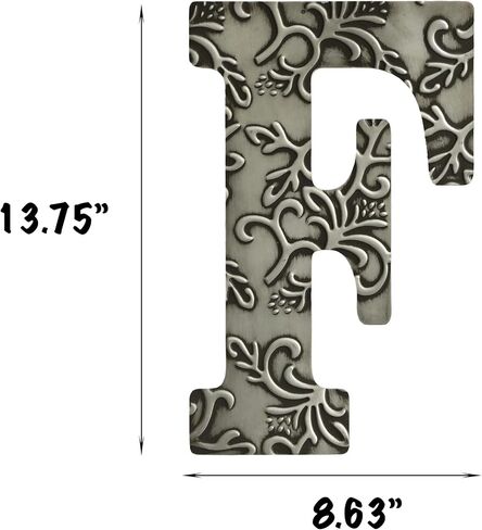COLLECTIVE HOME - Metal Letters for Wall Decor, 13.75" Black Embossed Metal Alphabet, Antique Wall Decor, Farmhouse Wall Hanging Signs, Rustic Letters for Home Bedroom Office (&) in Saudi Arabia