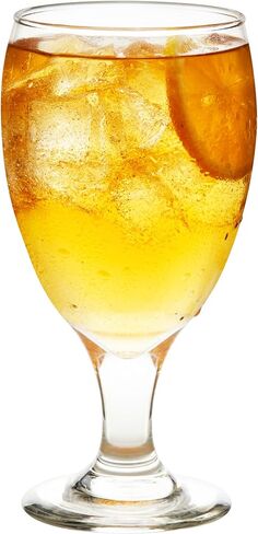 Libbey Classic Clear Glass Goblets Set of 12, Dishwasher Safe Drinking Goblets for Iced Tea, Sangria, and More, Ideal Goblet Glassware for Parties in Saudi Arabia